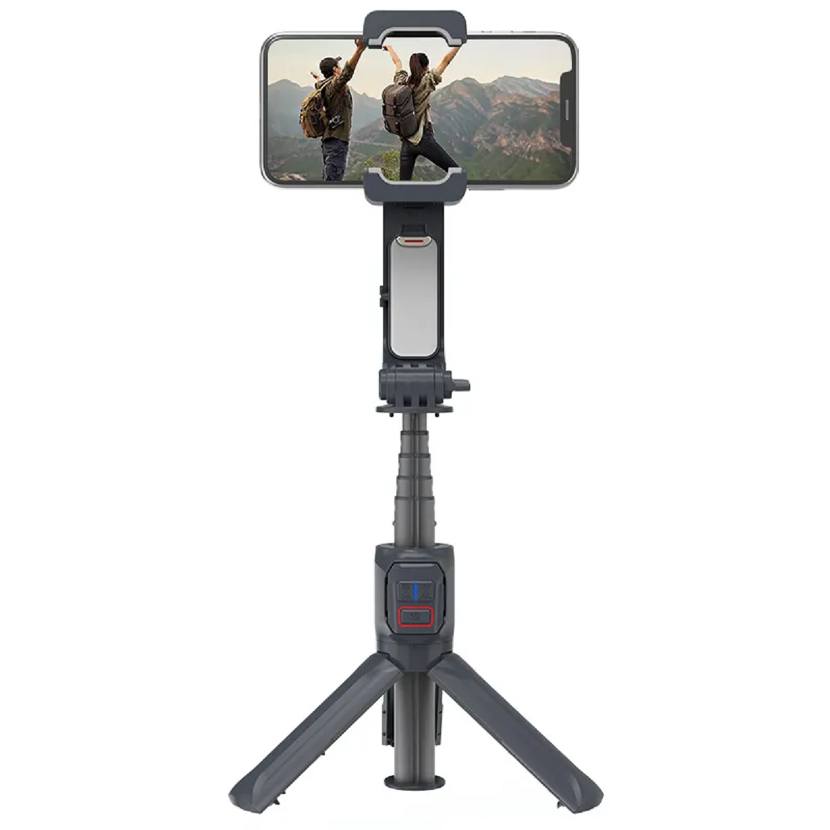 Sistem Stabilizator Imagine pentru Telefon, Gimbal 2 Axe, Bluetooth, Anti-shake, Unghi Reglabil, Brat Extensibil 39.6 cm