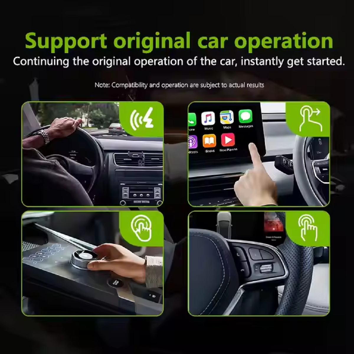 Adaptor Wireless 2 in 1 CarPlay si Android Auto, USB Type-C, Transforma Conexiunea Cablata in Wireless, Compatibil cu Apple CarPlay si Android Auto