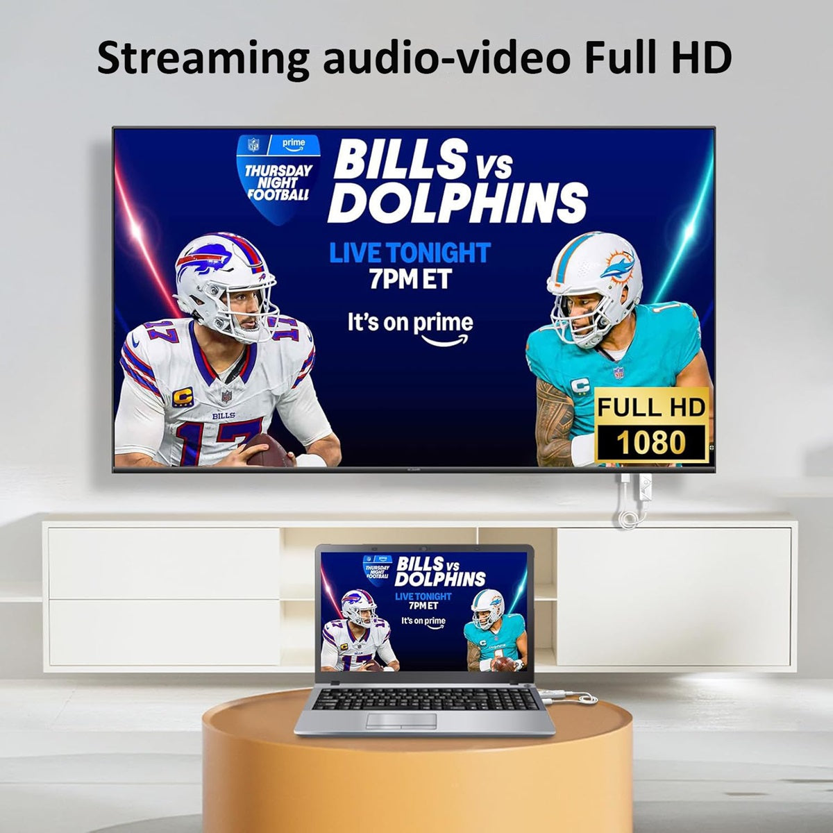 Kit TX/RX HDMI de Oglindire a Ecranului, Full HD 1080P 60Hz, Wireless 30 m, Frecventa de 2.4/5 GHz, Plug and Play, Alb