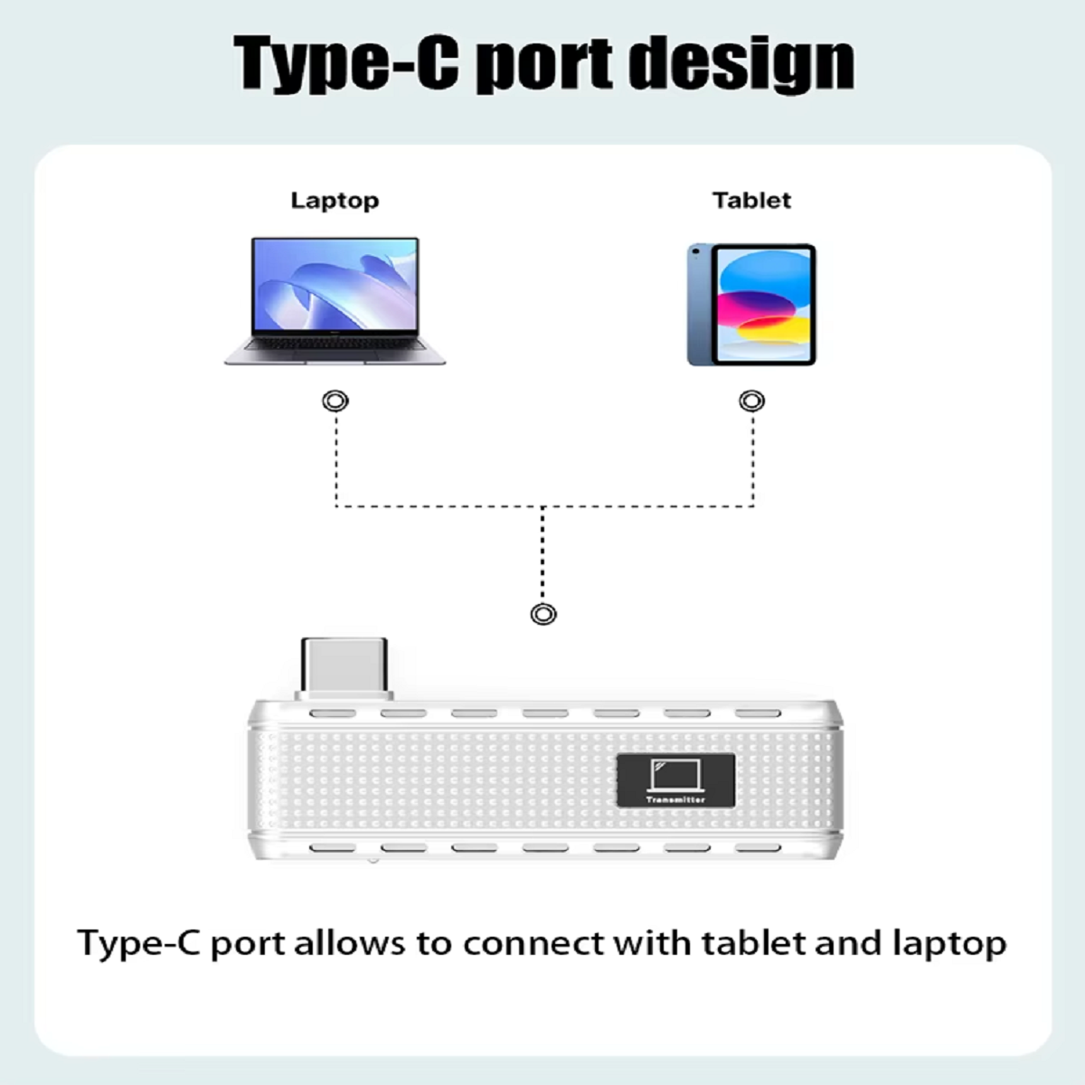 Extender Wireless TYPE C la HDMI, 30m, Telefon catre TV, Streaming Full HD 1080p / Laptop catre TV / Plug & Play