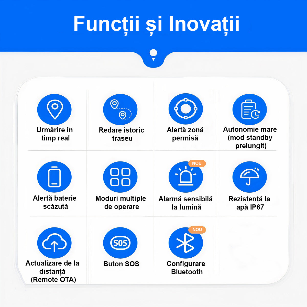 GPS Tracker Profesional ENZIRO® W18L, 4G, Localizare In Timp Real, Baterie 10000mAh, Waterproof IP67, Alerta La Parasire Zona, Alerta Depasire Viteza