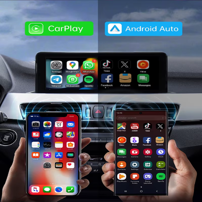 Adaptor Auto Wireless 3 in 1 Apple Carplay si Android Auto, cu Netflix, YouTube, Google Store, Wi-Fi 6 2.4 GHz + 5 GHz, 32GB, sistem ANDROID 10, Negru